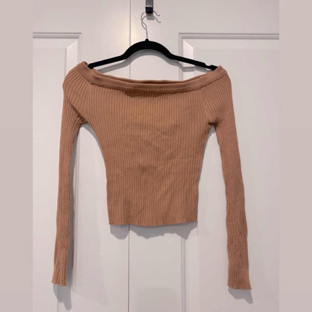 Off the Shoulder Ribbed Top